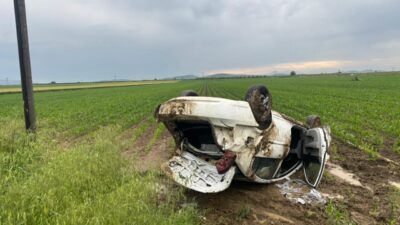 ADANA (AA) – Adana'nın Kozan ilçesinde otomobilin devrilmesi sonucu yaralanan