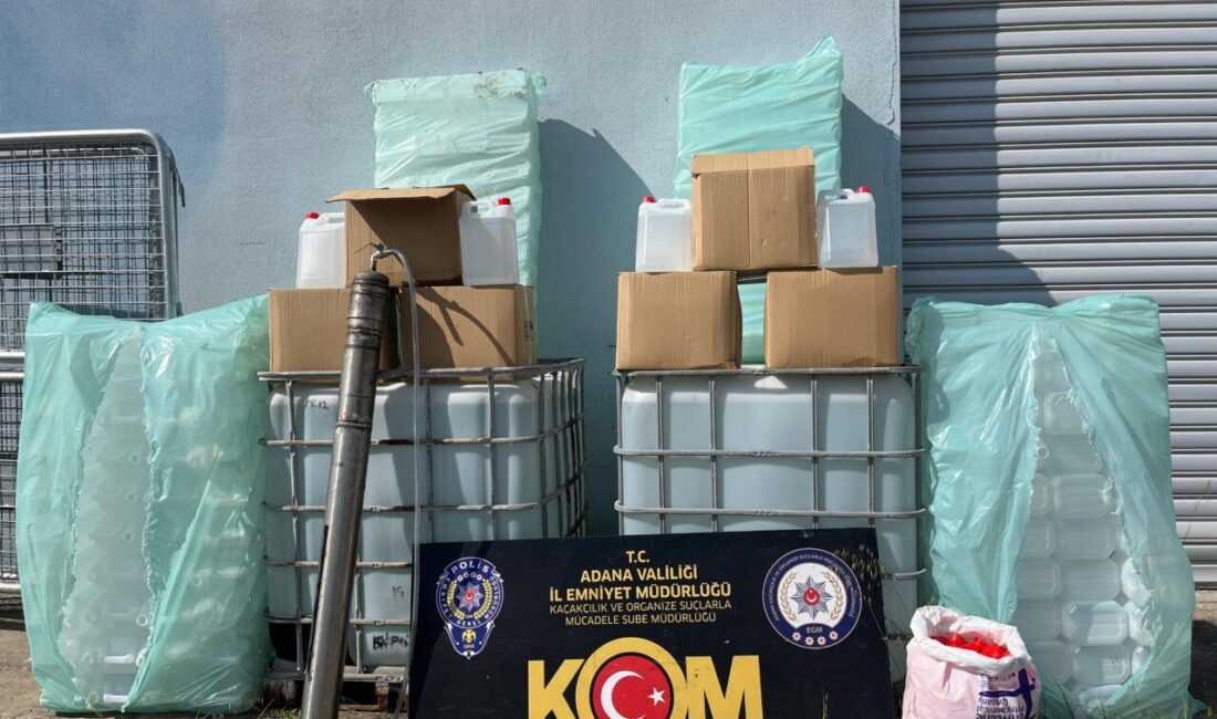 ADANA (AA) – Adana'da kaçak 2 bin 150 litre etil