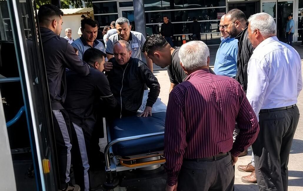 ADIYAMAN (AA) – Adıyaman Belediyesine ait halk otobüsünün şoförü, fenalaşan