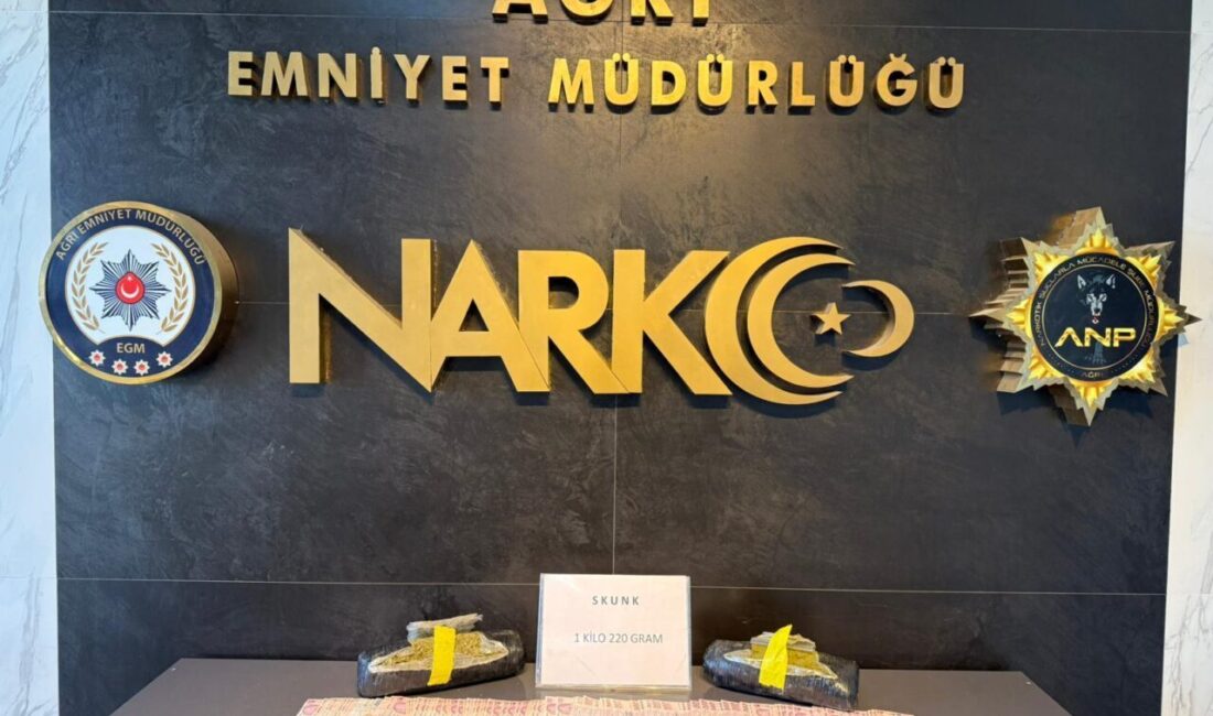 AĞRI (AA) – Ağrı'da, İran'dan gelen tırda 1 kilo 220