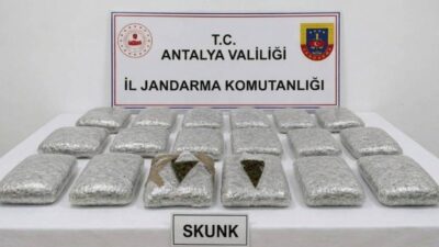 ANTALYA (AA) – Antalya'nın Döşemealtı ilçesinde düzenlenen operasyonda 30 kilogram