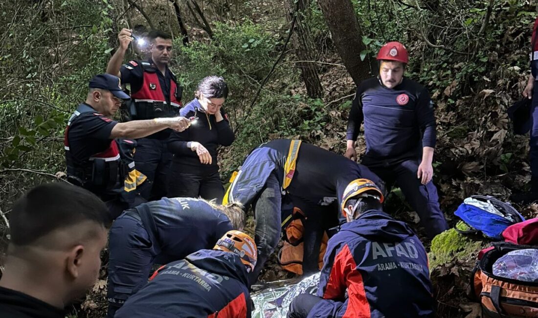 ANTALYA (AA) – Antalya’nın Aksu ilçesinde 80 metrelik uçuruma düşen