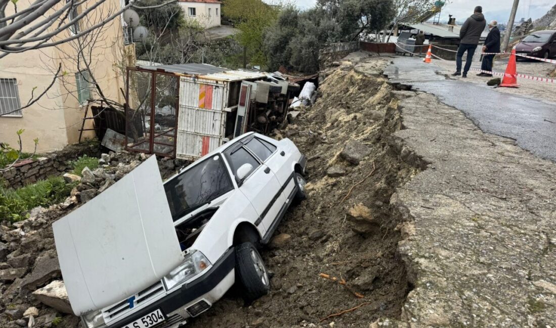 AYDIN (AA) – Aydın'ın Söke ilçesinde yağış sonrası istinat duvarının