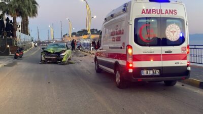 AYDIN (AA) – Aydın'ın Kuşadası ilçesinde meydana gelen trafik kazasında