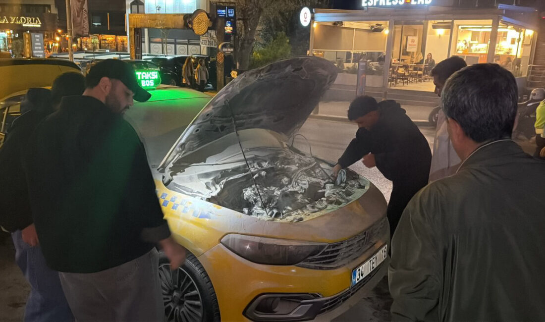 İSTANBUL (AA) – Bakırköy'de, seyir halindeki takside çıkan yangın itfaiye