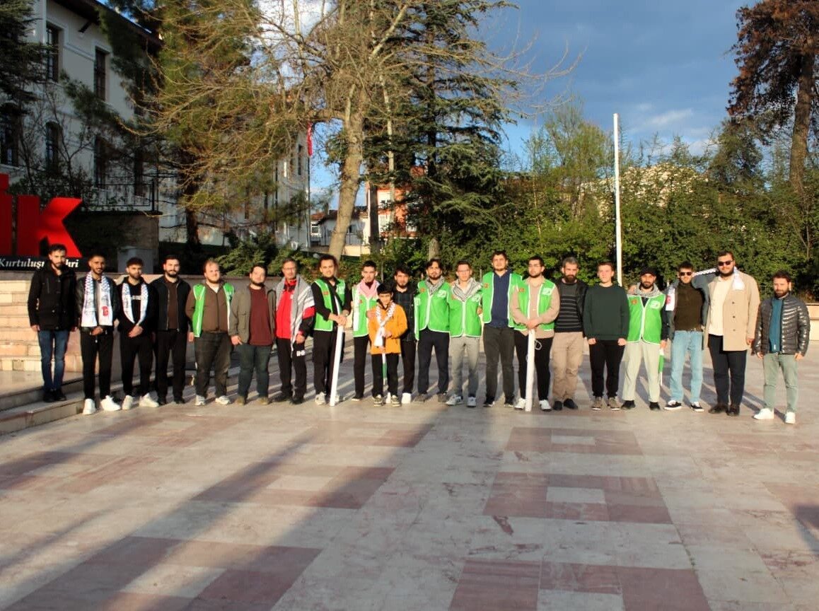 BİLECİK (AA) – Bilecik'te, İsrail'in Filistin'e yönelik saldırılarına tepki amacıyla