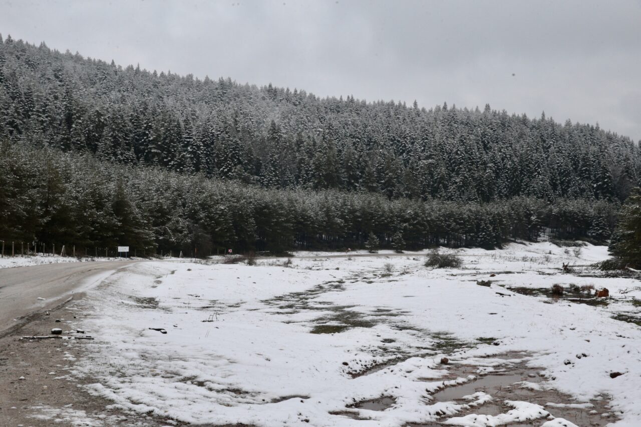 BOLU/KARABÜK (AA) – Bolu ve Karabük'ün yüksek kesimlerinde nisanda kar