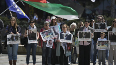 SARAYBOSNA (AA) – Bosna Hersek'in başkenti Saraybosna'da İsrail hapishanelerinde esir