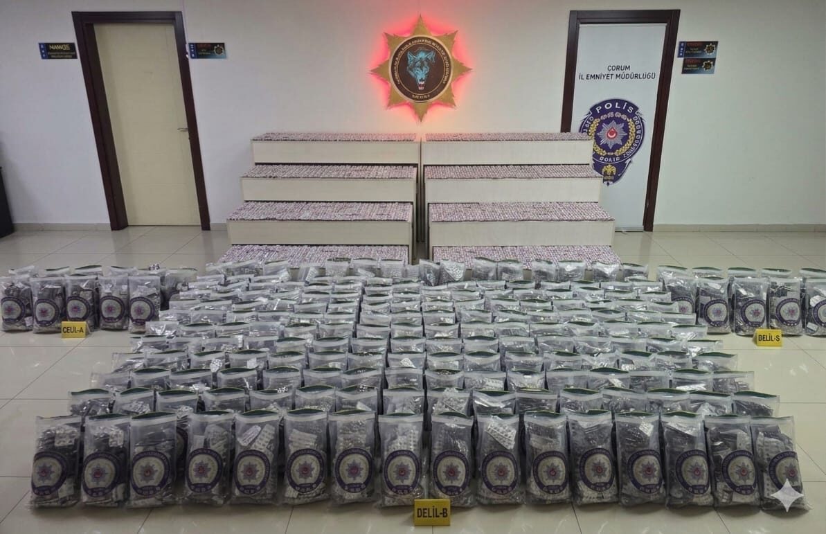 ÇORUM (AA) – Çorum'da düzenlenen narkotik operasyonda 249 bin 424