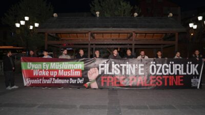 ERZURUM (AA) – İsrail'in Küresel Sumud Filosu'na saldırısı, Erzurum'da protesto