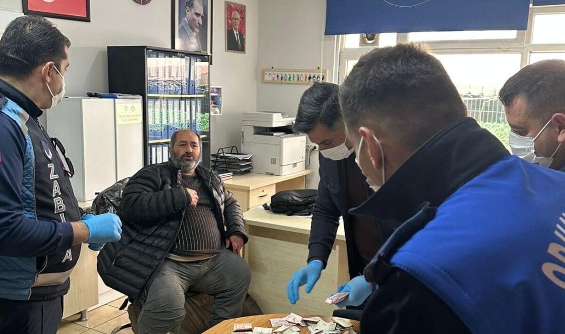 ESKİŞEHİR (AA) – Eskişehir'in Odunpazarı ilçesinde zabıta ekiplerince yakalanan dilencinin