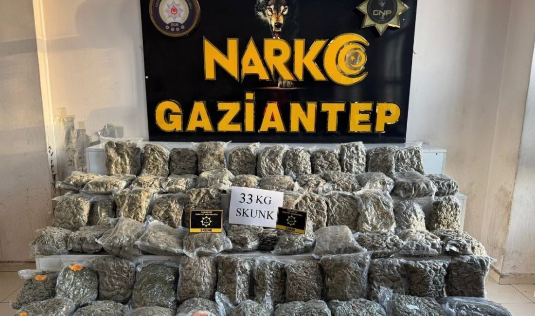 GAZİANTEP (AA) – Gaziantep'te düzenlenen uyuşturucu operasyonunda gözaltına alınan 1