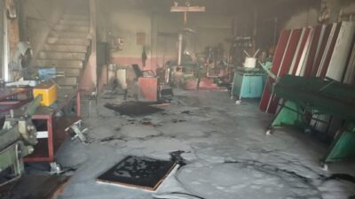 GÜMÜŞHANE (AA) – Gümüşhane'nin Kelkit ilçesinde tiner döktüğü sobanın parlaması