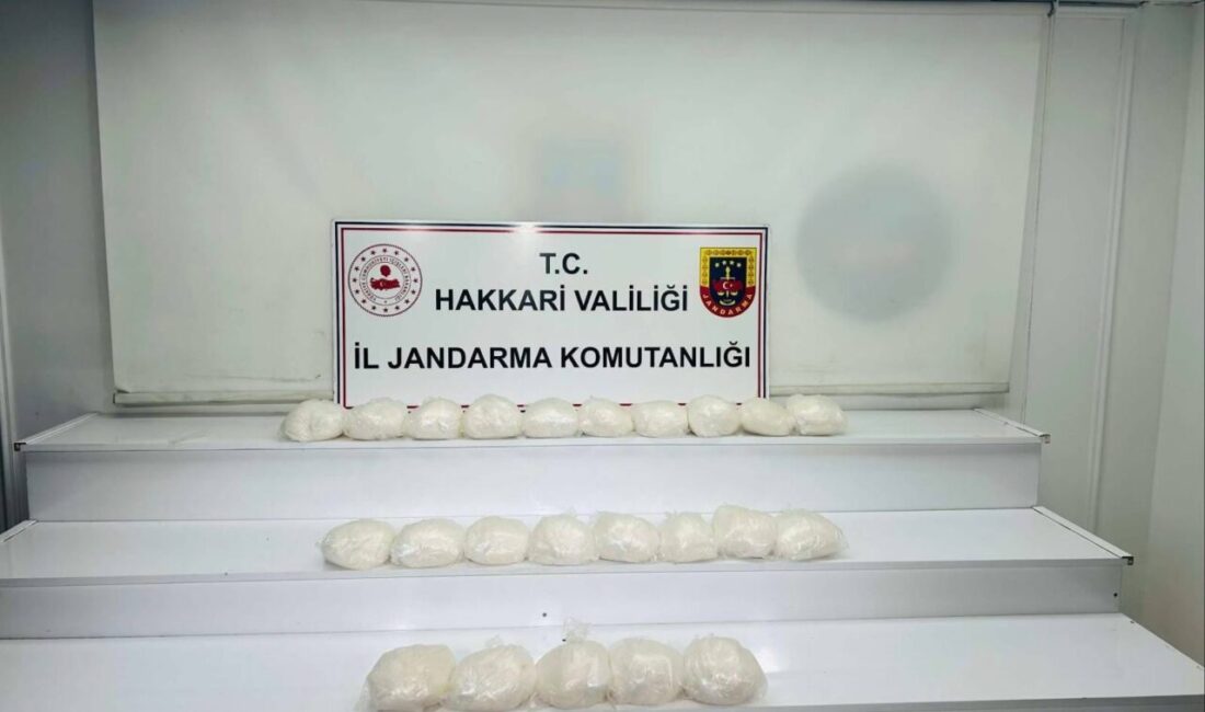 HAKKARİ (AA) – Hakkari'nin Yüksekova ilçesinde 22 kilo 550 gram