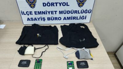 HATAY (AA) – Hatay'ın Dörtyol ilçesinde ehliyet sınavına kopya düzeneğiyle