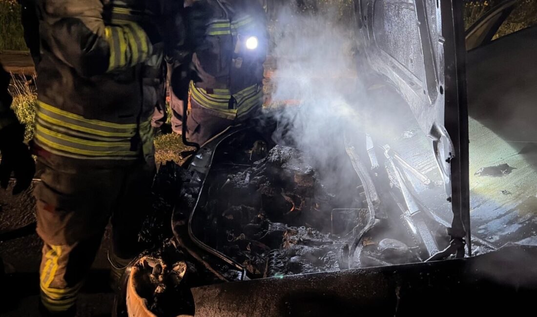 HATAY (AA) – Hatay'ın Arsuz ilçesinde seyir halindeki otomobilde çıkan