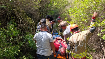 HATAY (AA) – Hatay'ın Arsuz ilçesinde ormanlık alandaki uçurumdan düşmesi