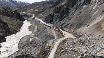 - Heyelan nedeniyle hasar gören Entegre Katı Atık Tesisi'nin bulunduğu