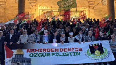 MALATYA (AA) – Malatya, Kahramanmaraş ve Adıyaman'da vatandaşlar, İsrail'in Gazze'ye
