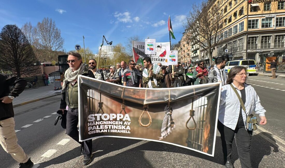 STOCKHOLM (AA) – İsveç'in başkenti Stockholm'de İsrail'in işgal altındaki Batı