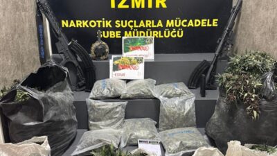 İZMİR (AA) – İzmir'in Aliağa ilçesinde uyuşturucu üretmek için sera
