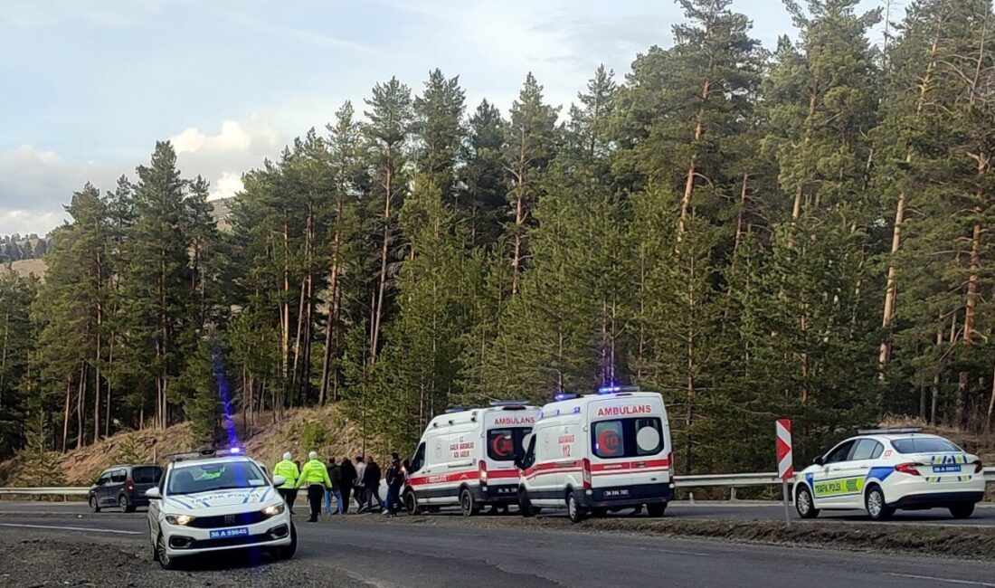 KARS (AA) – Kars'ta bariyerlere çarparak ters dönen araçtaki 3