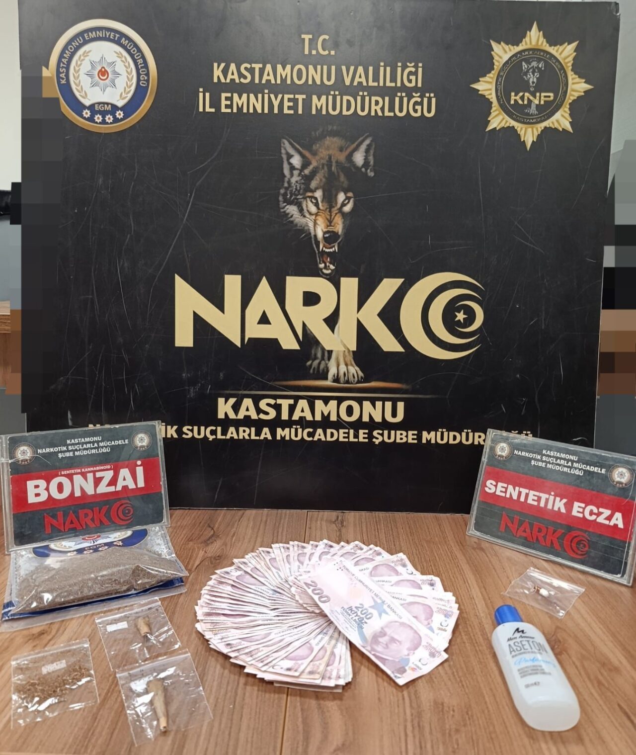 KASTAMONU (AA) – Kastamonu'da düzenlenen uyuşturucu operasyonunda gözaltına alınan şüpheli