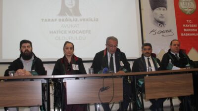 KAYSERİ (AA) – Kayseri’de avukatlar, Bursa’nın Gürsu ilçesinde meslektaşları Hatice