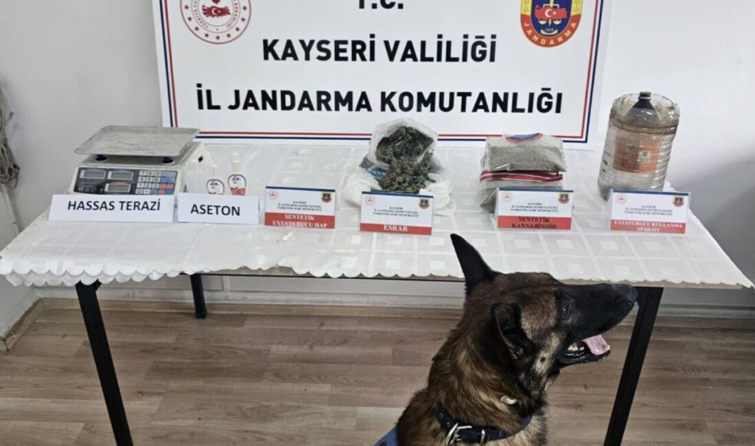 KAYSERİ (AA) – Kayseri'de jandarma ekiplerince düzenlenen uyuşturucu operasyonunda 2