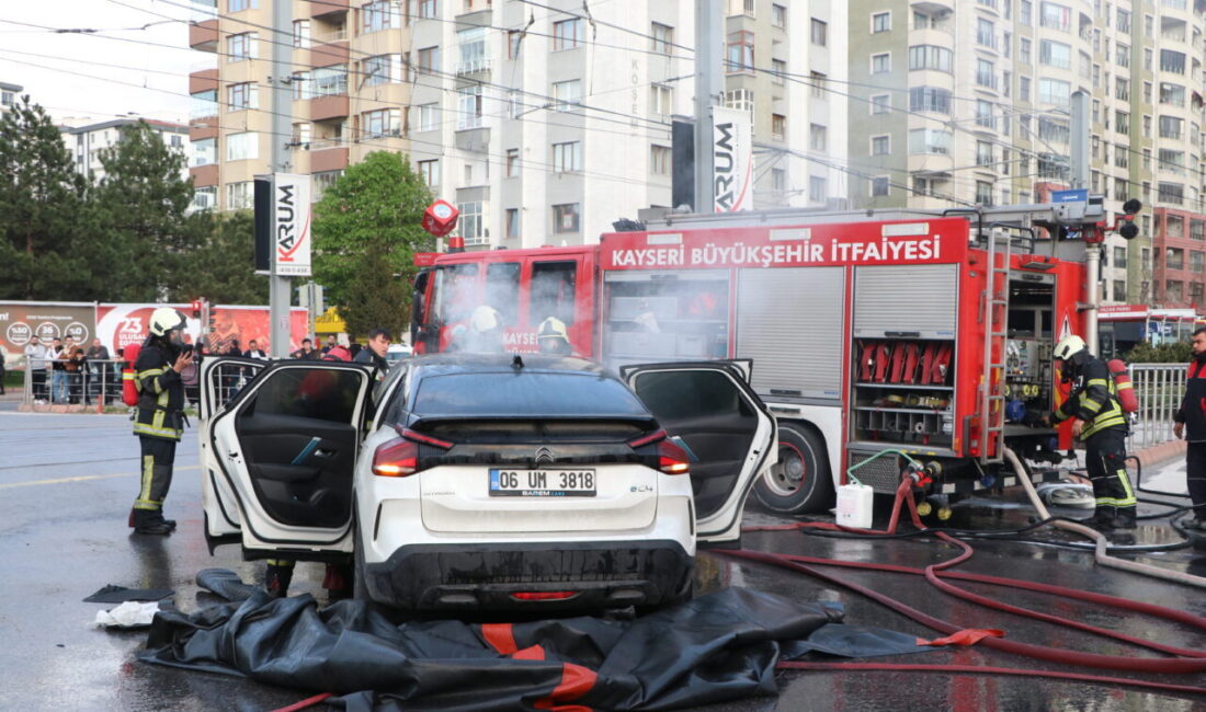 KAYSERİ (AA) – Kayseri'nin merkez Melikgazi ilçesinde elektrikli araçta çıkan