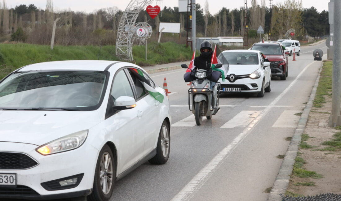 KIRKLARELİ (AA) – Kırklareli'de Filistin'e destek vermek amacıyla konvoy düzenlendi.