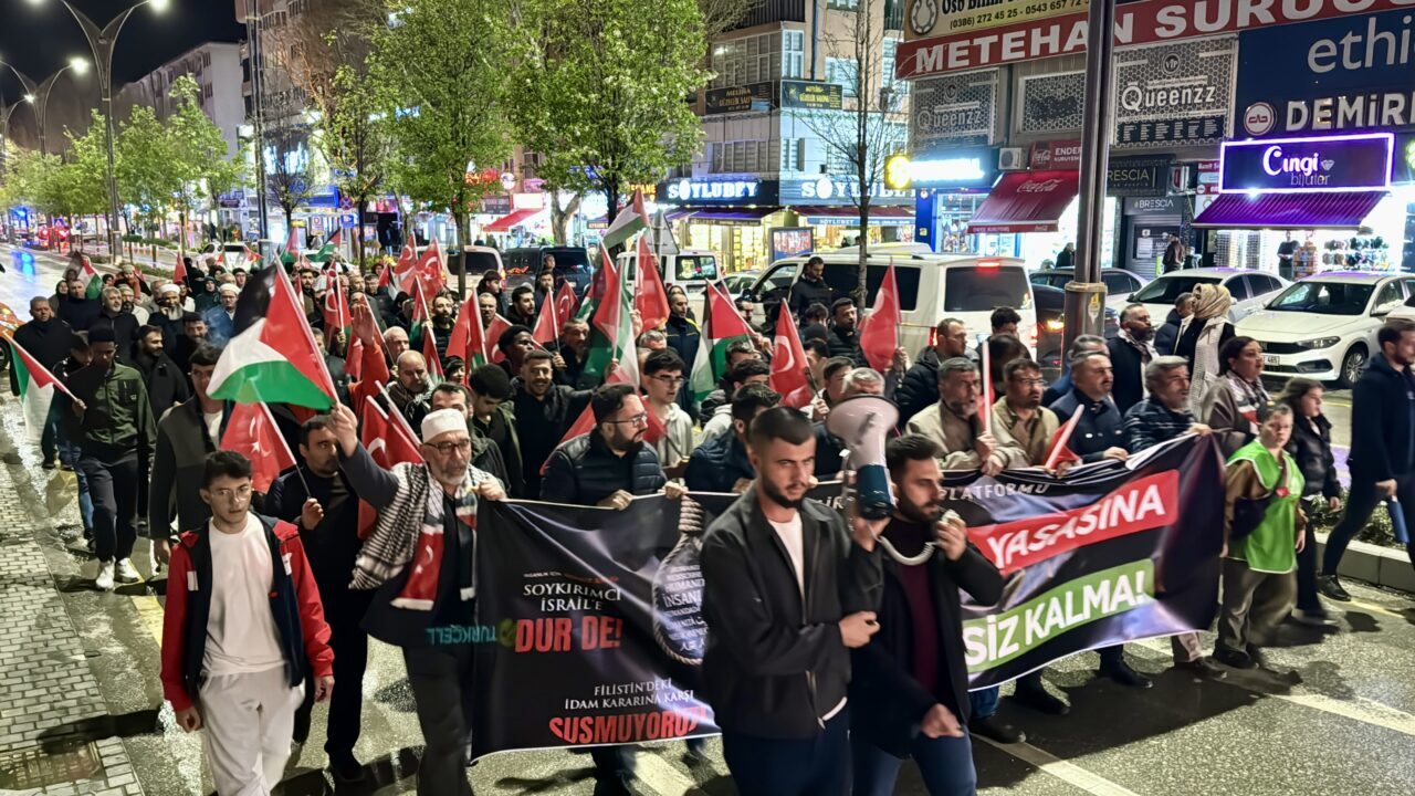 KIRŞEHİR (AA) – Kırşehir'de düzenlenen yürüyüşte, İsrail'de kabul edilen idam