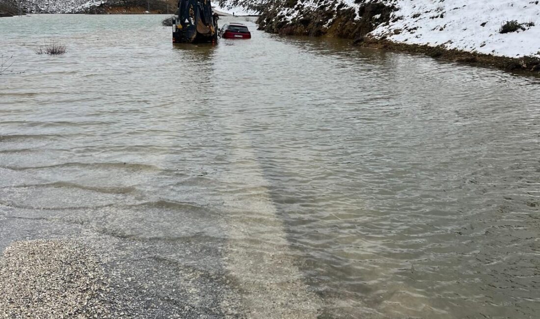 KONYA (AA) – Konya'nın Hadim ilçesinde suyla kaplı yoldan geçmeye