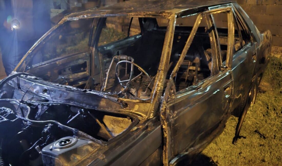 MARDİN (AA) – Mardin'in Nusaybin ilçesinde park halindeki otomobil yandı.