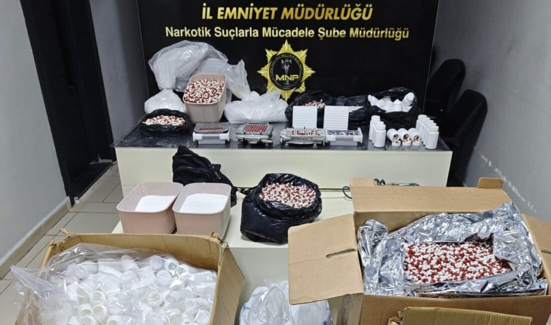 MERSİN (AA) – Mersin'de bir evde sentetik hap ürettikleri gerekçesiyle