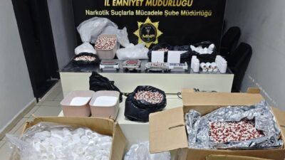 MERSİN (AA) – Mersin'de bir evde sentetik hap ürettikleri gerekçesiyle