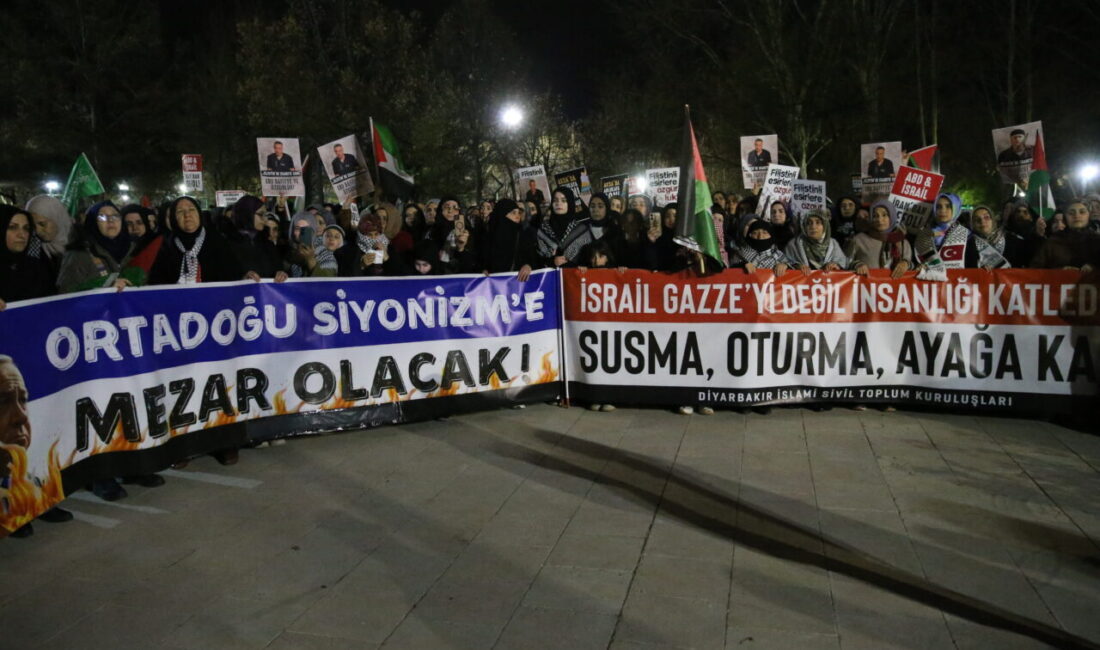DİYARBAKIR (AA) – Diyarbakır'da, Mescid-i Aksa'nın kapalı tutulması ve İsrail'in