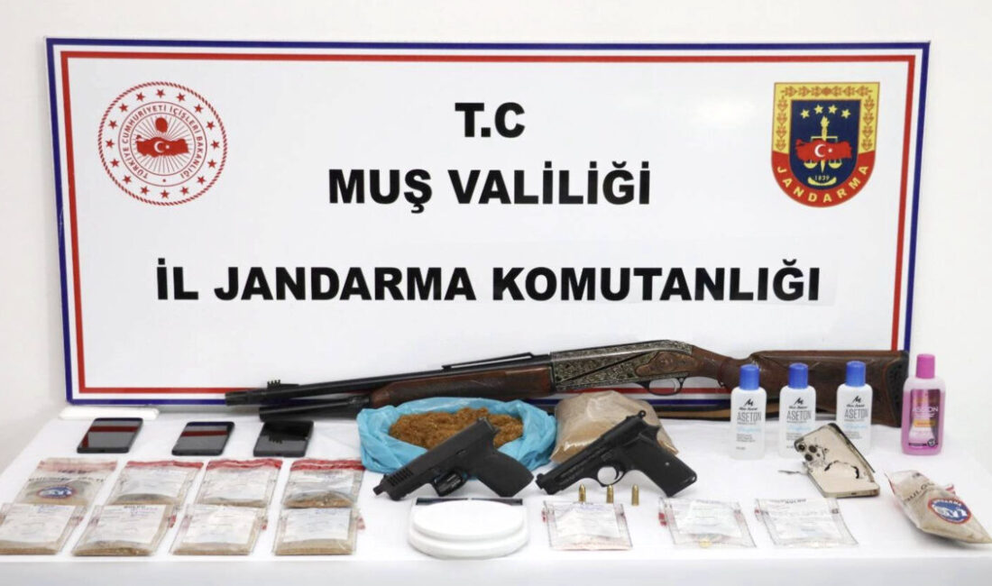 MUŞ (AA) – Muş'ta jandarma ekiplerince düzenlenen uyuşturucu operasyonunda gözaltına