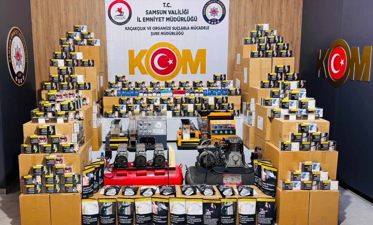 SAMSUN (AA) – Samsun'un Çarşamba ilçesinde düzenlenen operasyonda 1 milyondan