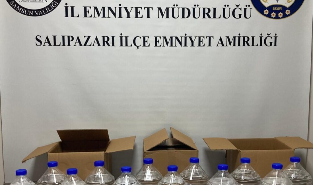 SAMSUN (AA) – Samsun'un Salıpazarı ilçesinde 60 litre etil alkol
