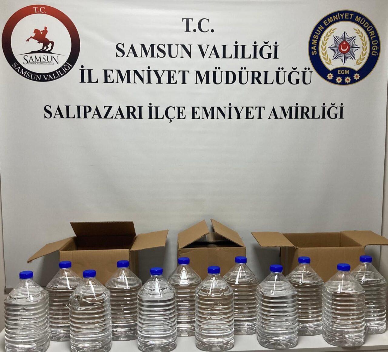 SAMSUN (AA) – Samsun'un Salıpazarı ilçesinde 60 litre etil alkol