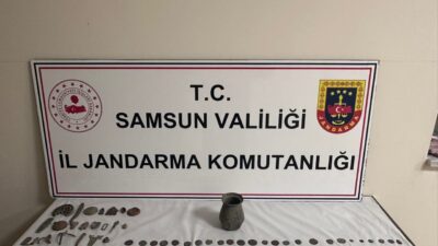 SAMSUN (AA) – Samsun'un Terme ilçesinde düzenlenen tarihi eser operasyonunda