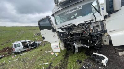 ŞANLIURFA (AA) – Şanlıurfa'nın Siverek ilçesinde, tırla hafif ticari aracın