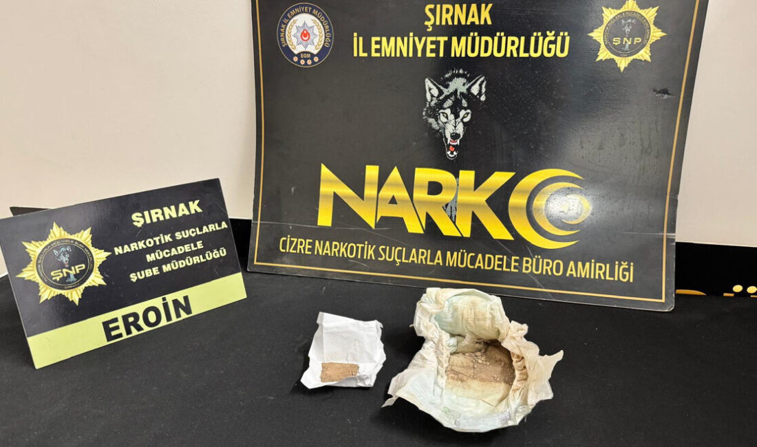 ŞIRNAK (AA) – Şırnak'ın Cizre ilçesinde durdurulan bir araçta çocuk