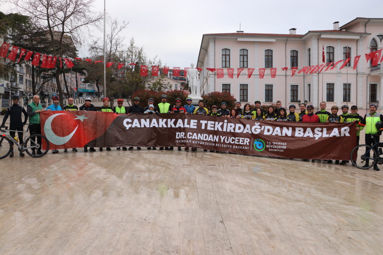 TEKİRDAĞ (AA) – Tekirdağ’dan 40 bisikletli, şehitleri anmak ve farkındalık