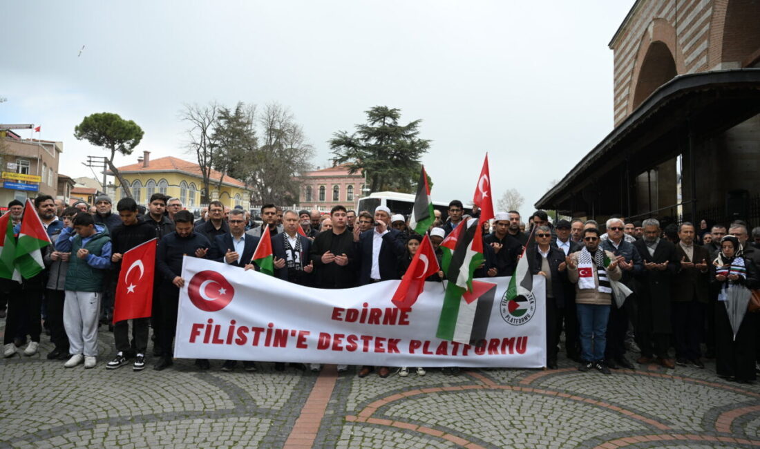 EDİRNE (AA) – Edirne, Kırklareli ve Tekirdağ'da toplanan Filistin'e Destek