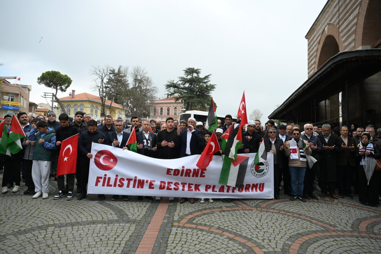 EDİRNE (AA) – Edirne, Kırklareli ve Tekirdağ'da toplanan Filistin'e Destek