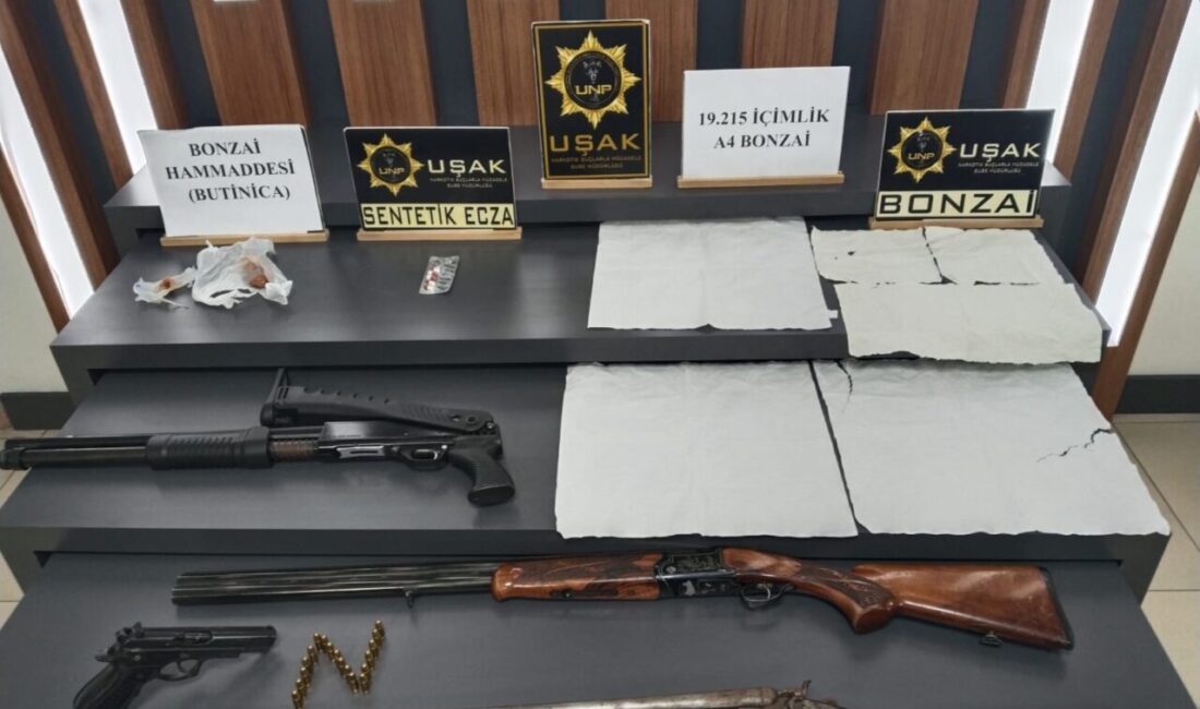 UŞAK (AA) – Uşak'ta uyuşturucu ticareti yapanlara yönelik düzenlenen operasyonda