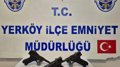 YOZGAT (AA) – Yozgat'ın Yerköy ilçesinde ruhsatsız silah taşıdığı gerekçesiyle