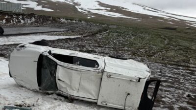 ARDAHAN (AA) – Ardahan'da, Kara Kuvvetleri Komutanlığına ait askeri aracın